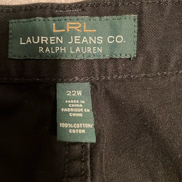 Ralph Lauren Genuine women’s by RL Black 100% cotton mid calf jeans/Capri - Picture 2 of 5